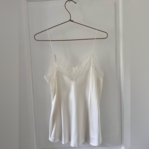Jonathan Simkhai Erika Ivory White silk Lace Camisole top - Picture 5 of 8